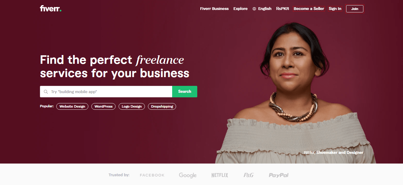 Fiverr - 5 BEST FREELANCING WEBSITES IN PAKISTAN
