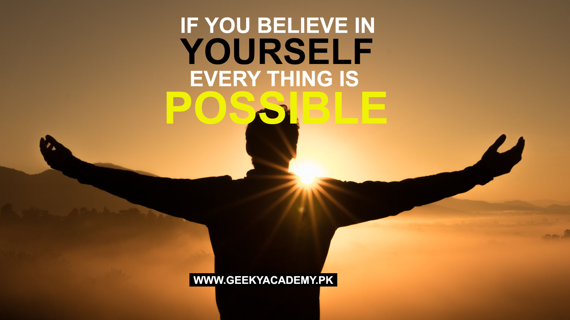 motivational quotes - If You believe in Yourself everything is Possible. 