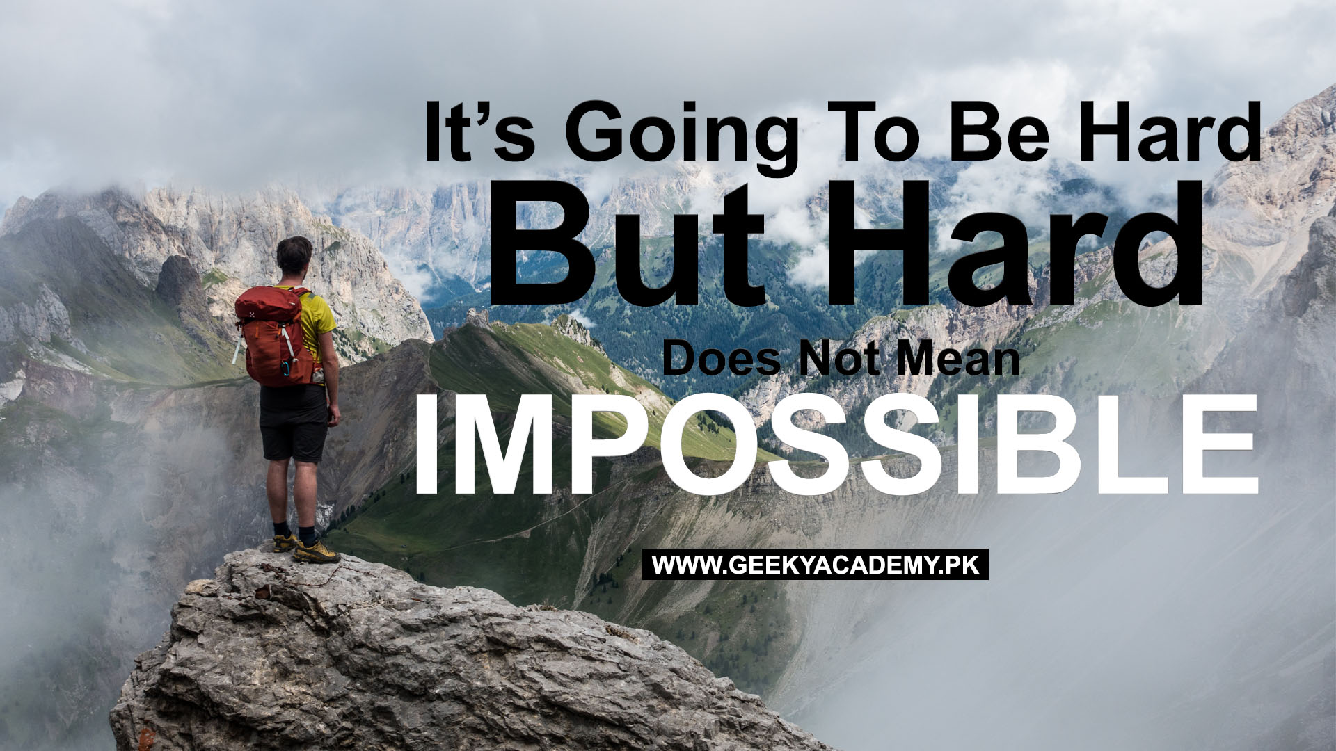 motivational quotes - It’s Going To Be Hard But Hard Does Not Mean Impossible