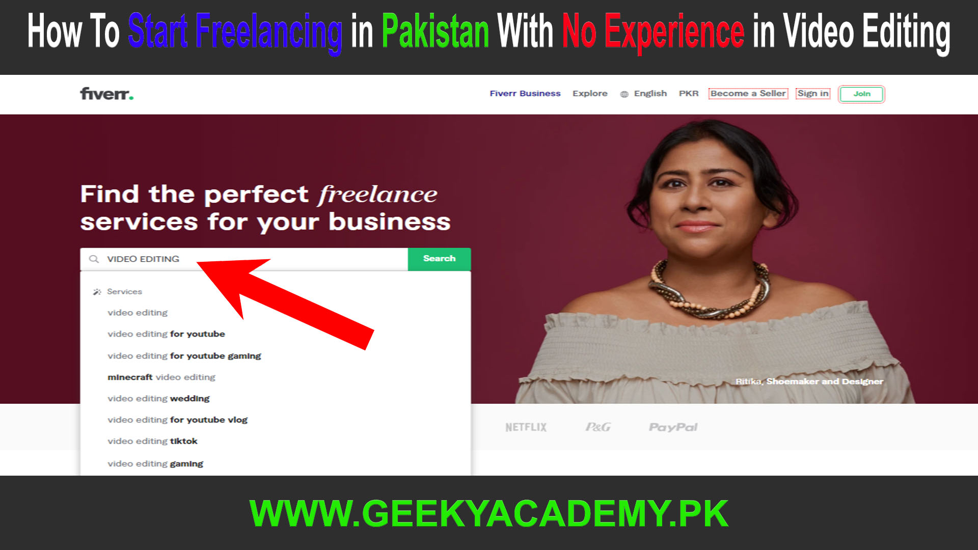 How To Start Freelancing in Pakistan With No Experience in Video Editing, Fiverr