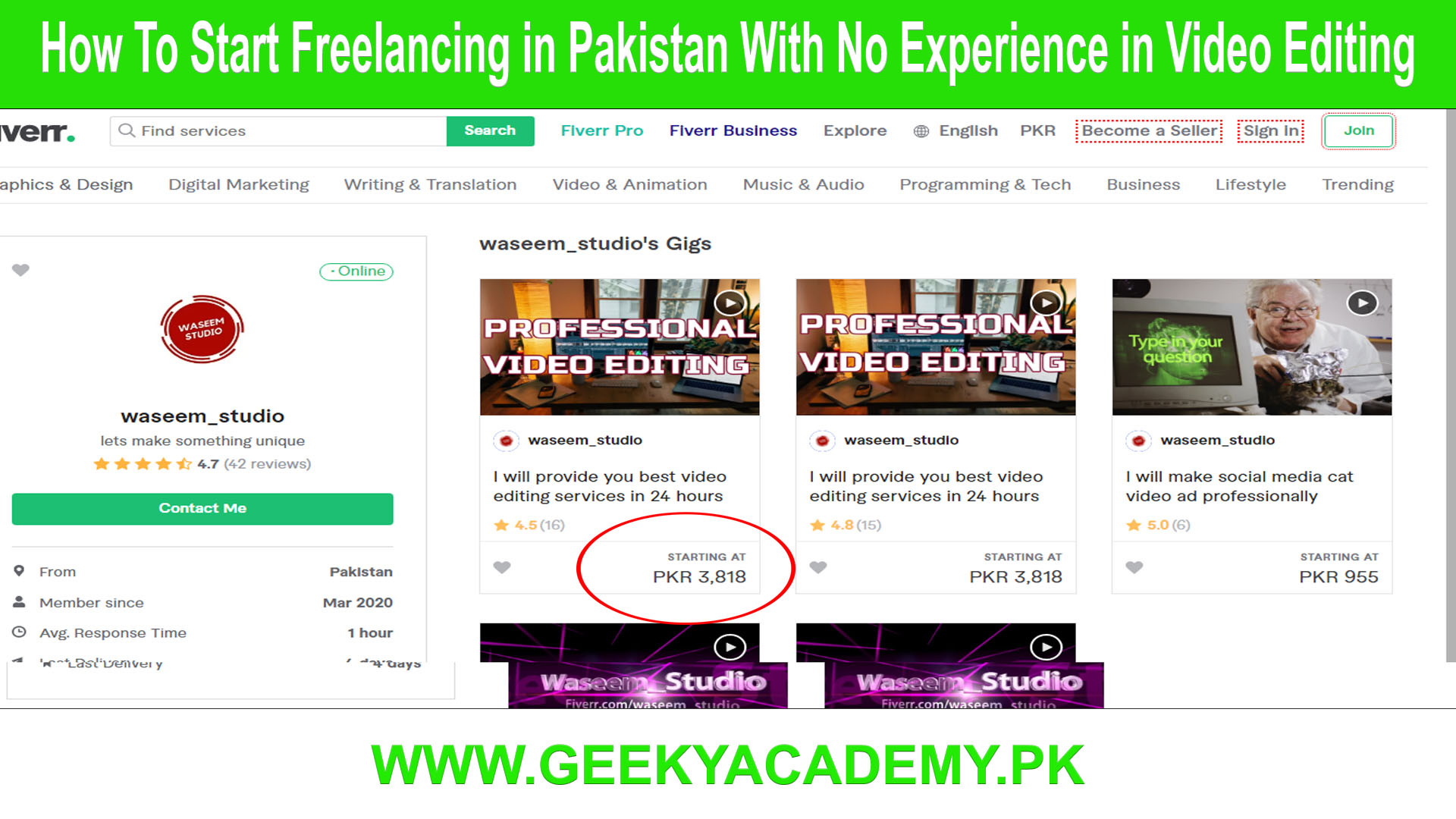 How To Start Freelancing in Pakistan With No Experience in Video Editing, Freelancing in Pakistan